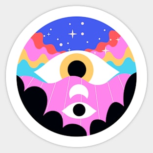 Trippy Eyes Sticker